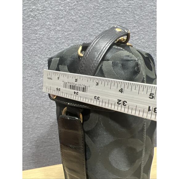 Coach Madison Op Art F0826-12943 Black Lavender Satchel Purse Handbag Authentic - Picture 11 of 16